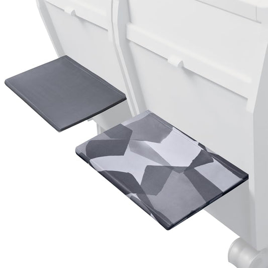 Go-Be Sleeves Airplane Tray Covers for Adults 2-Pack Classics Airplane Tray Covers - Pewter Watercolor/Pewter Solid - color: Pewter Watercolor/Pewter Solid