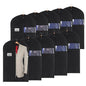 KEEGH 40" Suit Cover Bags for Men (Set of 10) Garment Bags for Hanging Clothes, Suit Bags for Closet Storage or Travel, Clothes Cover for Suits Coats with Clear Window and Label Pocket, Black - size: 40"-10pcs