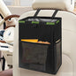 Homelove Hanging Car Trash Can with 4 Storage Pockets, Waterproof Leakproof Oxford Auto Garbage Bag, Adjustable Garbage Bag, Foldable Car Trash Bin Fit for Truck, SUV, Home, Office - color: Black-A