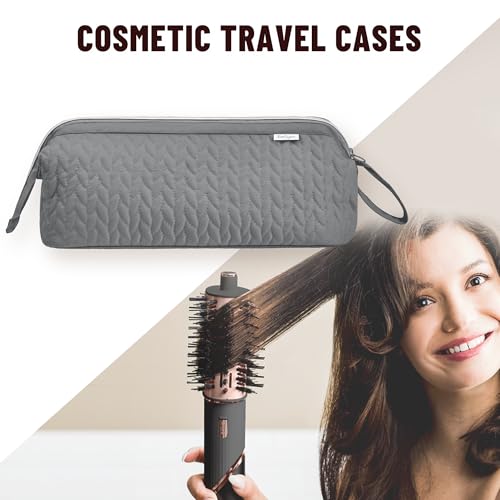 KarSyon Shark Flex Style Case for Dyson Airwrap Hair Dryer Brush Revlon Hair Tools Travel Bag Carrying Case Flat Curling Iron Organizer (Grey) - color: Grey