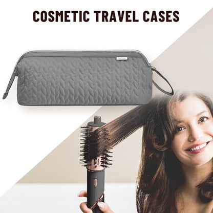 KarSyon Shark Flex Style Case for Dyson Airwrap Hair Dryer Brush Revlon Hair Tools Travel Bag Carrying Case Flat Curling Iron Organizer (Grey) - color: Grey