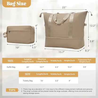 Merax Luggage Set 6 Piece,Lightweight Hardshell Suitcase with Double Spinner Wheels Handle Password Lock,14 IN Cosmetic Case 20/24/28 IN Luggages with Duffel Bag and Toiletry Bag,Khaki - color: Khaki, style: 14+20+24+28+bags