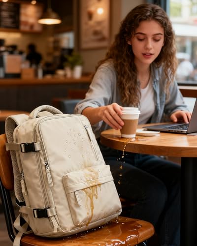 Large Travel Gym Backpack Women Carry On Backpack Flight Approved Hiking Waterproof Rucksack Casual Daypack Laptop bags airplanes Shoes Compartment Personal Item Travel Weekender Bag Essentials Beige - color: A54-beige, size: Large