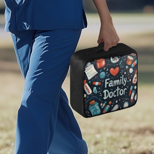 First Aid Kit Bag Lightweight Empty Medic Bag for Pet Friendly Households and Outdoor Adventures Featuring Wear Resistant Material Breathable Construction Easy Access - color: Midecine