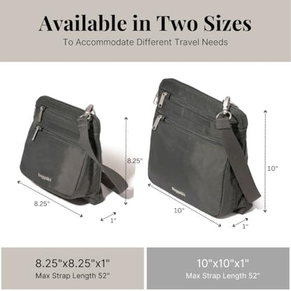 Baggallini Securtex Anti-Theft Crossbody - color: Charcoal