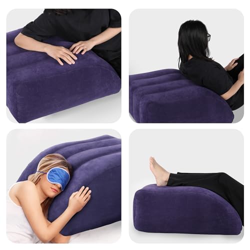 Leg Elevation Pillow, Inflatable Wedge Pillows for Sleeping, Knee Pillow for Legs Relax Muscles and Comfort Reduce Swelling,Injury,Recovery