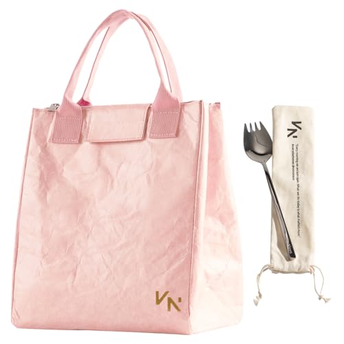 VonNova Women’s Insulated Lunch Bag with Premium 4mm Cooler Insulation, Cute Large 7L Lunch Tote for Office, Durable Small Lunch Box for Women, Stylish Lunchbox for Adults, Teens, Nurses, Teachers - color: Pink