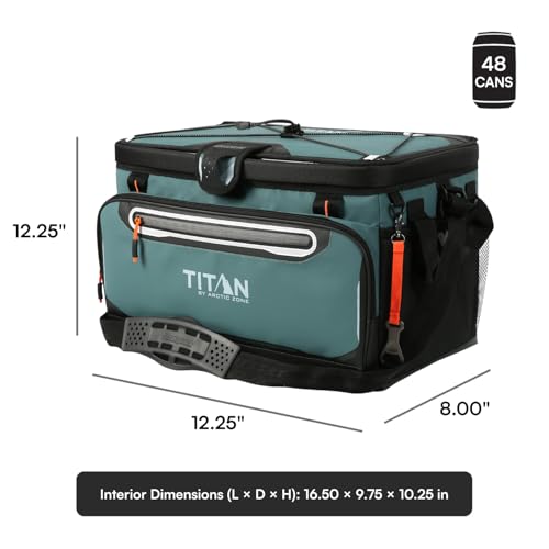 Titan by Arctic Zone Deep Freeze Cooler - Zipperless Hardbody Cooler - Deep Freeze Insulation, HardBody Liner, and SmartShelf - color: Jungle Hunt, size: 48 Can