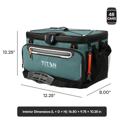 Titan by Arctic Zone Deep Freeze Cooler - Zipperless Hardbody Cooler - Deep Freeze Insulation, HardBody Liner, and SmartShelf - color: Jungle Hunt, size: 48 Can