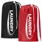 Sylfairy 2 Pack XL Laundry Bag with Strap,Heavy Duty Travel Laundry Bag,Rip-Stop Dirty Clothes Shoulder Bag with Drawstring,Easy Fit a Laundry Hamper or Basket Travel Essentials - color: Black+Red