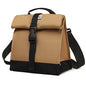 SUNNY BIRD Insulated Lunch Bag Rolltop Lunch Box Tote Bag for Women, Men, Adults and Teens (Brown) - color: Brown