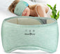MUSICOZY Bluetooth 5.4 Sleep Headphones Eye Mask with Seaweed Fiber Cotton, Ultra Soft Fully Wrapped Sleep Mask with Headphones for Side Sleepers, 14 Hours Playtime, Gifts for Men Women - color: Light Green