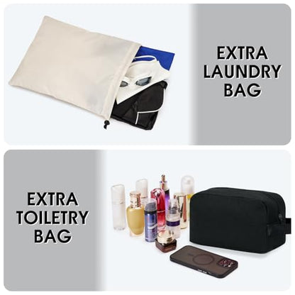 For Spirit Airlines Personal Item Bag Underseat Carry On Bag with Wet Pocket & Shoe Compartment & USB Charging Port - color: Black