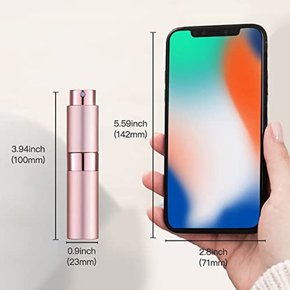 LISAPACK 8ML Atomizer Perfume Spray Bottle for Travel, Empty Refillable Cologne Dispenser, Portable Sprayer (Pink) - color: Pink