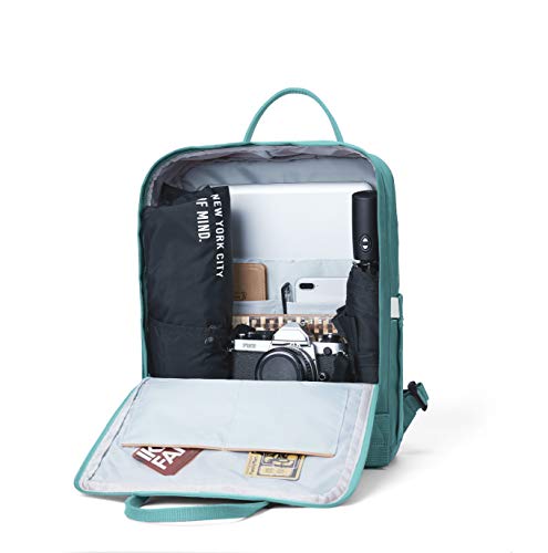 KALIDI Casual Laptop Backpack 15 Inches Classic Camping Rucksack Travel Outdoor Square Daypack College Hiking Gym Bag, Frost Green - color: Frost Green