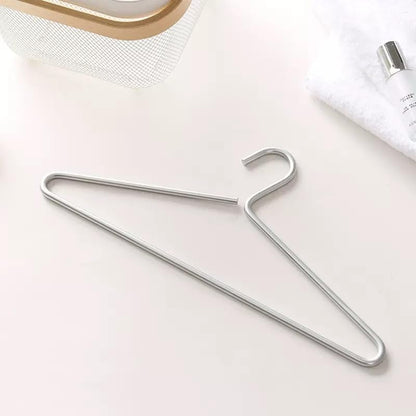 Premium Matte Silvery Aluminum Coat Hangers 6 Piece Set, 16.5” Extra Smooth & Durable Metal Shirt Dress Hanger,Aluminum Alloy Hanger,Clothing Support,Clothing Hang - style: Silver Elegant Hanger（6）