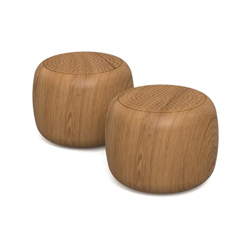 Babelio White Noise Sound Machine for Adults Kids Baby, Mini, 15 Non-looping Sounds, Timer, Memory Function, Easy to Pocket and Travel Wood 2 Pack - color: 2 Pack - Wood, size: Pocket Mini