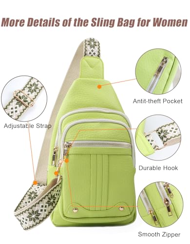 Mothers Day Gifts for Mom Her Teen Girls Girlfriend Crossbody Bags Gifts for Women Birthday Personalized Gift for Family Small Crossbody Sling Bag Fanny Pack Chest Travel Purse Christmas Gift Idea - color: Green