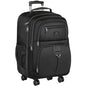 MATEIN Rolling Backpack with 4 Wheels, 17 inch Water Resisatnt Roller Spinner Backpack for Men, Large Busines Travel Wheeled Bag, Airline Approved Carry on Luggage Suitcase Bag, Black - color: Black, size: 17 inch