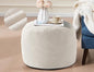 Pouf Ottoman Foot Rest 20"x15" Footstools and Ottomans Small with Filling Cream Small Beige Ottoman Foot Rest Ivory Poofy Ottom Stool Soft Poofs/Ottomans Furniture Living Room Ottom Footstool - color: Beige, size: 20"D x 20"W x 15"H
