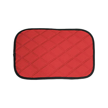 FH Group Neosupreme Red Diamond Pattern Center Console Pad – Water-Resistant Armrest Cover Protector for Cars, SUVs & Trucks - color: Red, style: Console Cover (Diamond)