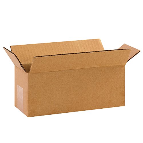 Tape Logic Shipping Boxes Long 10"L x 4"W x 4"H, 25-Pack | Corrugated Cardboard Box for Packing, Moving and Storage - size: 10" x 4" x 4"