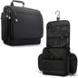 VENTURE 4TH Hanging Travel Toiletry Bag for Women & Men – Large Toiletry Organizer with 18 Compartments, Removable TSA Pouch, Travel Wash Bag for Toiletries, Makeup & Shaving Kit (Black) - color: Black