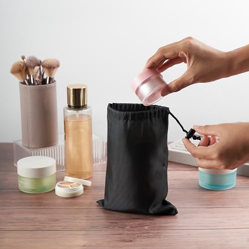 PALTERWEAR Drawstring Bag with Toggle - Nylon Cinch and Ditty Pouch - Six Pack (Black, 6 x 8 Inch, Set of 6) - color: Black, size: 6 x 8 Inch