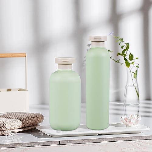 6.8oz Squeeze Bottles with Flip Cap, Refillable Plastic Travel Bottles for Creams, Lotion, Shampoo, Conditioner (2 Pcs) - color: Green, size: 200ml/6.8oz