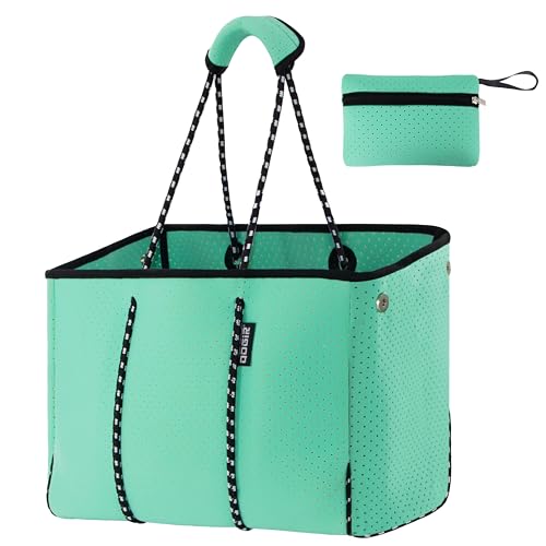 QOGiR Multipurpose Gym Beach Bag, Light Weight, Large, Sports … … - color: Mint, size: Large