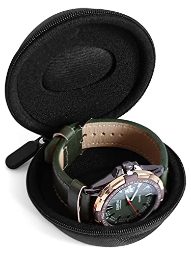 Watch Travel Case for Men and Women Portable Single Watch Storage box and Organizer for Wristwatches and Smart Watches (Black（1 slot）) - color: Black（1 slot）