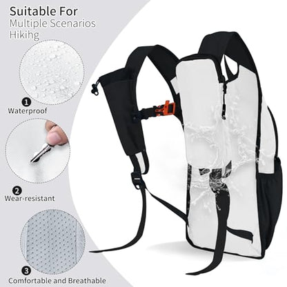 Hiking Backpack 10L/15L Small Daypack Lightweight Packable Travel Foldable Water Resistan for Women Men (White, 15L) - color: White, size: 15L