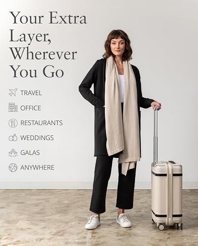 zestt Dreamsoft Travel Scarf, Wrap and Shawl for Women, Organic Cotton - color: Birch