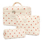 honitty Makeup Bag,Quilted Cosmetic Bags,Large Floral Make Up Organize bag,Makeup Bag Set for Women,Flower Travel Toiletry Bag - color: Strawberries