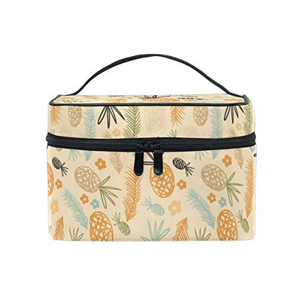 Makeup Bag Pineapple Flower Travel Cosmetic Bags Organizer Train Case Toiletry Make Up Pouch - color: color9