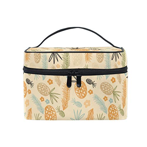 Makeup Bag Pineapple Flower Travel Cosmetic Bags Organizer Train Case Toiletry Make Up Pouch - color: color9