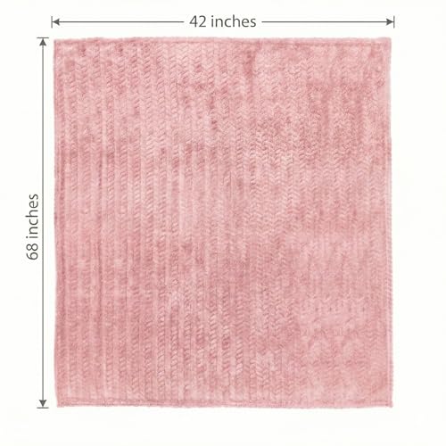 EverSnug Travel Blanket & Pillow 68x42 - Premium Ultra-Soft Microfleece 2 in 1 Compact & Packable Flight Blanket with Soft Bag Pillowcase, Hand Luggage Sleeve and Backpack Clip (Light Pink) - color: Light Pink