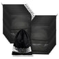 20 Pack Shoe Bags for Travel, 17" x 12.6" Drawstring Shoe Organizers with Clear Window, Breathable Non-Woven Dustproof Pouches for Luggage & Closet (Black) - color: Black