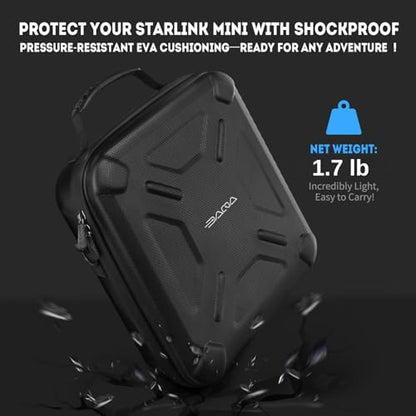 Ultra-Light Case for Starlink Mini – Waterproof, Shockproof EVA for Starlink Case Shoulder Star Link Bag with Dual Carry Options | Ideal Starlink Mini Accessories - style: FightStyle