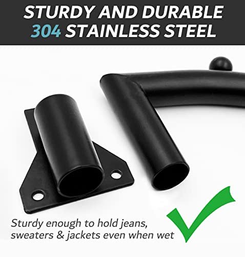 Folding Clothes Hanger Rack Swing Arm Hook Holder Clothing Hanging Garment Drying Closet Rod Storage Organizer Wall Mount Space Saving for Closet Organizer, Bathroom, Bedroom, Laundry Room Black - style: 1 Pack