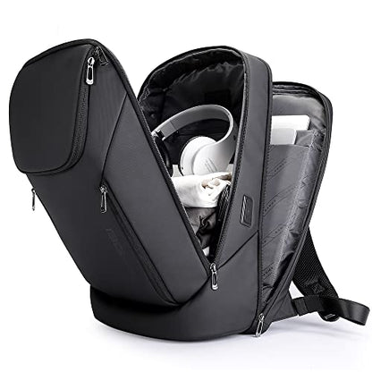 BANGE Business Smart Backpack Waterproof fit 15.6 Inch Laptop Backpack with USB Charging Port,Travel Durable Backpack - color: Black