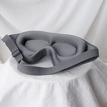 Sleep Mask, 3D Deep Contoured Eye Covers for Sleeping, 99% Block Out Light Eye Mask, Zero Pressure Cup Blindfold for Men Women, with Adjustable Strap for Sleeping, Yoga, Traveling (Grey) - color: Grey