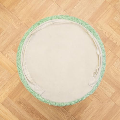 Plush Multi-Functional Ottoman Pouf – Ergonomic Ottoman Foot Rest with Space-Saving Design, Perfect Under Desks, Couches & Sofas (Sage Green) - color: Sage Green