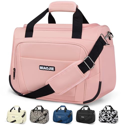 Underseat Carry On Luggage - Lightweight Travel Tote Weekender Bag Overnight Duffle for Travel, Personal Item - Pink-16Inch - color: Pink, size: 16IN