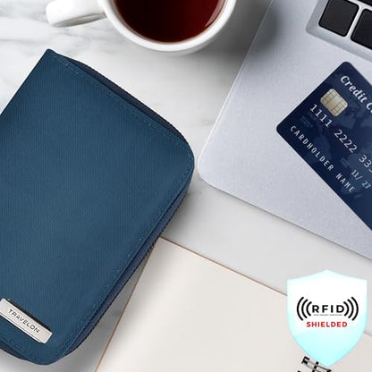 Travelon RFID Blocking Passport Zip Wallet - color: Black
