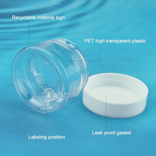 Cosywell Travel Jars Containers Plastic Cream Jars for Toiletries 1oz 4 Pack Empty Lotion Leak-proof & TSA Approved Bottles Accessories with Hard Sealed Lids for Cosmetic Makeup Face Cream (Clear) - color: C-1oz Clear