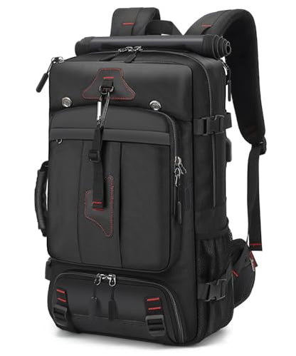 Travel Backpack for Men & Women, 35L Large Backpack Fit for 15 Inch Laptop Durable Convertible Duffle Bag with Shoe Compartment, Wet Pocket