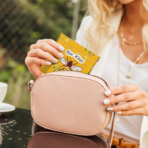2Pcs PU Leather Small Squeeze Coin Purse Pouch Mini coin Bag Unique And Cute Wallet Cosmetic Bags Change Bag For Women Girls Men （Bees and Flowers - color: Bees and Flowers