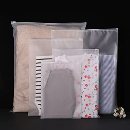 Poly Zipper Bags, 50PCS 11.8x15.7" Clear Plastic Bag for Packaging Dress, Pants, Selling with Vent Hole - size: 50 Pcs 11.81*15.75"