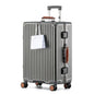 24 Inch Hardside Checked Luggage with Leather Handle, PC Zipperless Suitcase with Spinner Wheels and TSA Locks, Lightweight Checked Luggage for Travel, Grey - color: Grey, size: Checked in 24inch